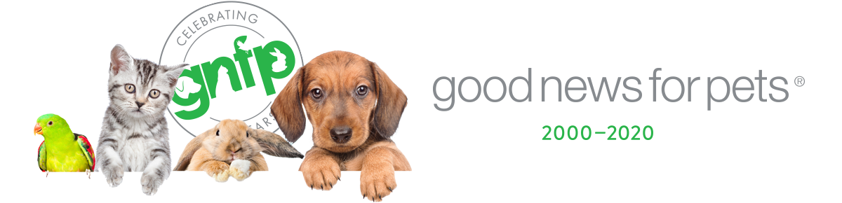Goodnewsforpets 20th Anniversary Logo